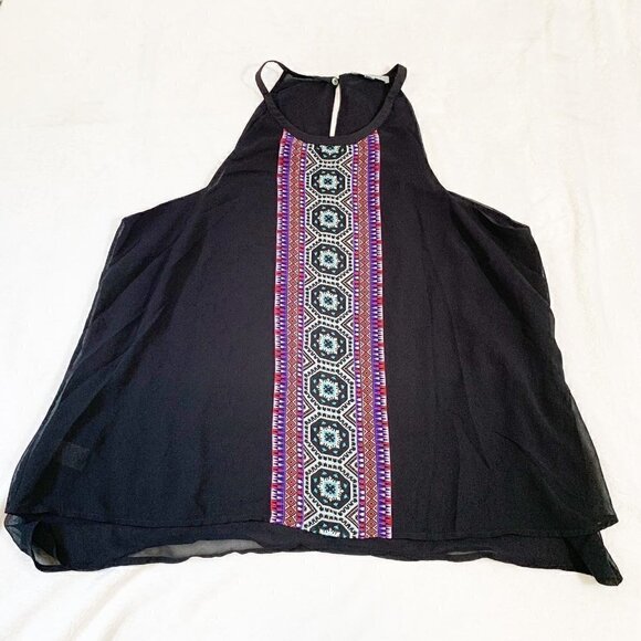 5/$25 Daniel Rainn black sleeveless halter neck flowy lightweight top - XXL - Picture 2 of 8